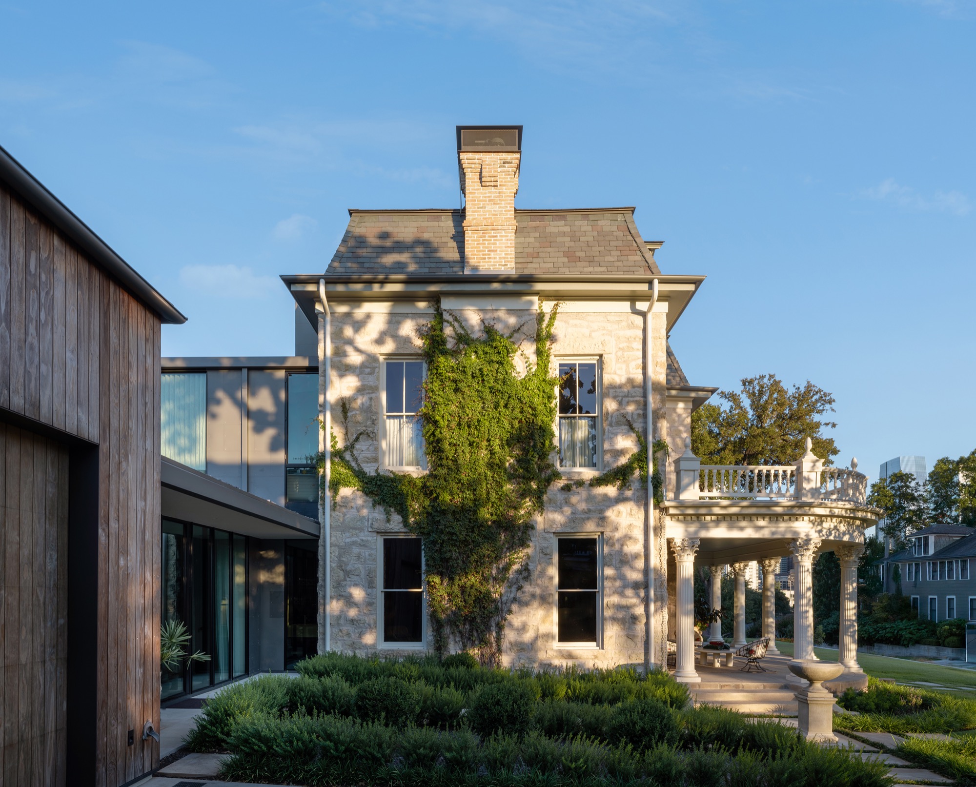 Historic addition exterior of Victorian House in Austin, Texas